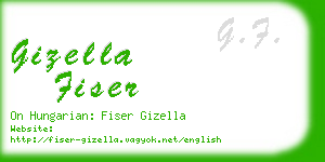 gizella fiser business card